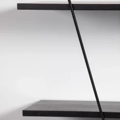 Paolo Pallucco Shelves<Angelo Necessario Black Steel Wall Shelf System