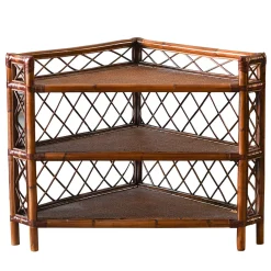 Molto Collectibles Bookcases<Angular Wicker & Bamboo Etagère
