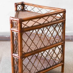 Molto Collectibles Bookcases<Angular Wicker & Bamboo Etagère
