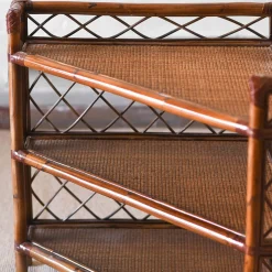 Molto Collectibles Bookcases<Angular Wicker & Bamboo Etagère