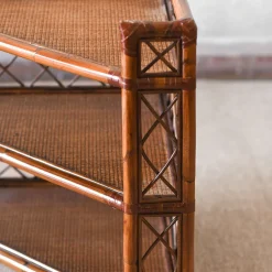 Molto Collectibles Bookcases<Angular Wicker & Bamboo Etagère