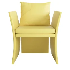 Cupioli Armchairs<Anita Yellow Leather Armchair