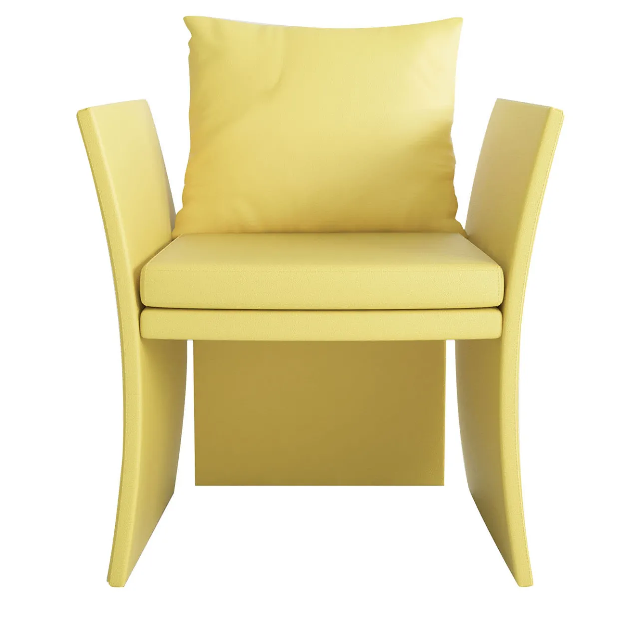 Cupioli Armchairs<Anita Yellow Leather Armchair