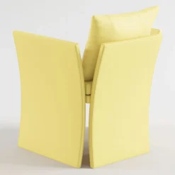 Cupioli Armchairs<Anita Yellow Leather Armchair