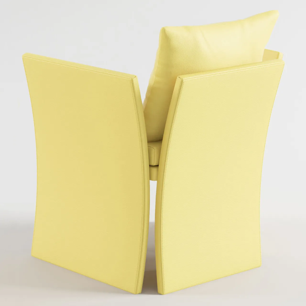 Cupioli Armchairs<Anita Yellow Leather Armchair