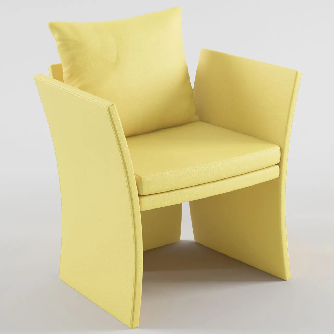 Cupioli Armchairs<Anita Yellow Leather Armchair