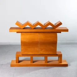 Paolo Pallucco Cabinets<Annalou E La Fata Verde Orange Oak Cabinet