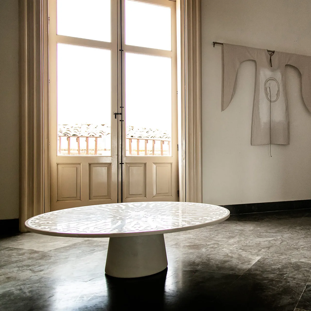Kimano Coffee Tables<Aragona Pearl White marble Coffee table by Roberto Semprini