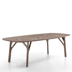 Durame Dining Tables<Arbor Walnut Wood Dining Table with Inlaid Leafs