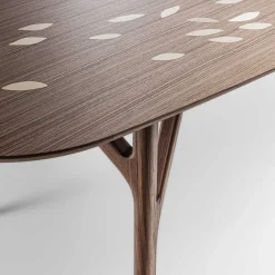 Durame Dining Tables<Arbor Walnut Wood Dining Table with Inlaid Leafs