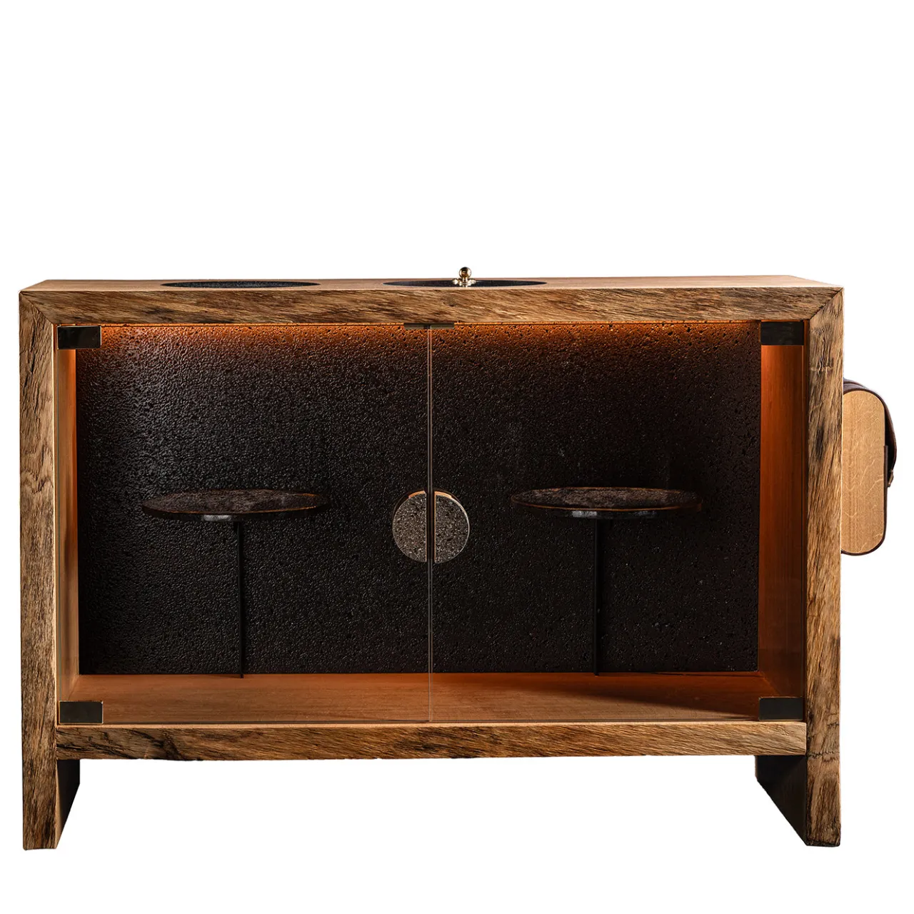 Davide Palardi Bar Cabinets<Arca Vinaria Bar Cabinet with Lava Stone