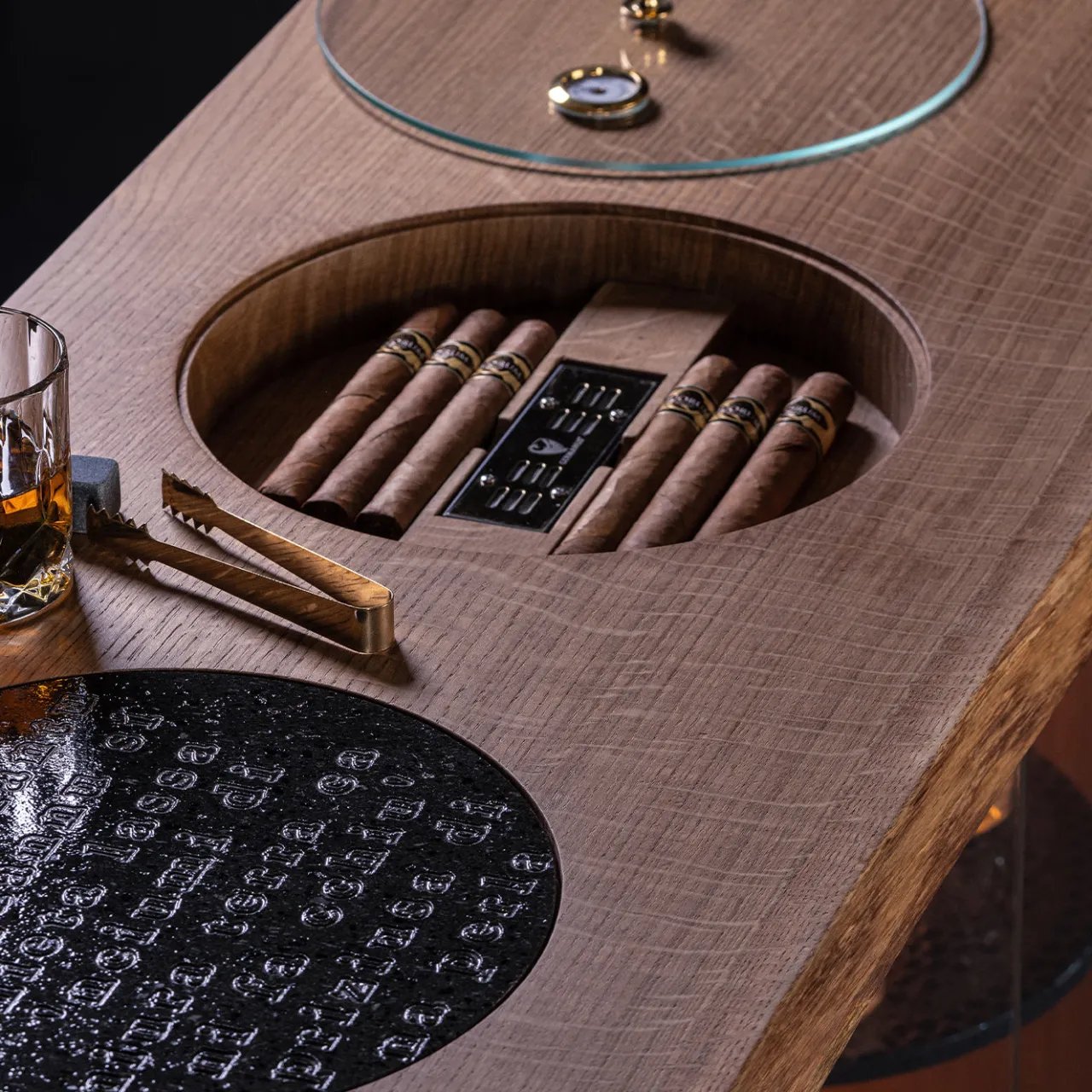 Davide Palardi Bar Cabinets<Arca Vinaria Bar Cabinet with Lava Stone