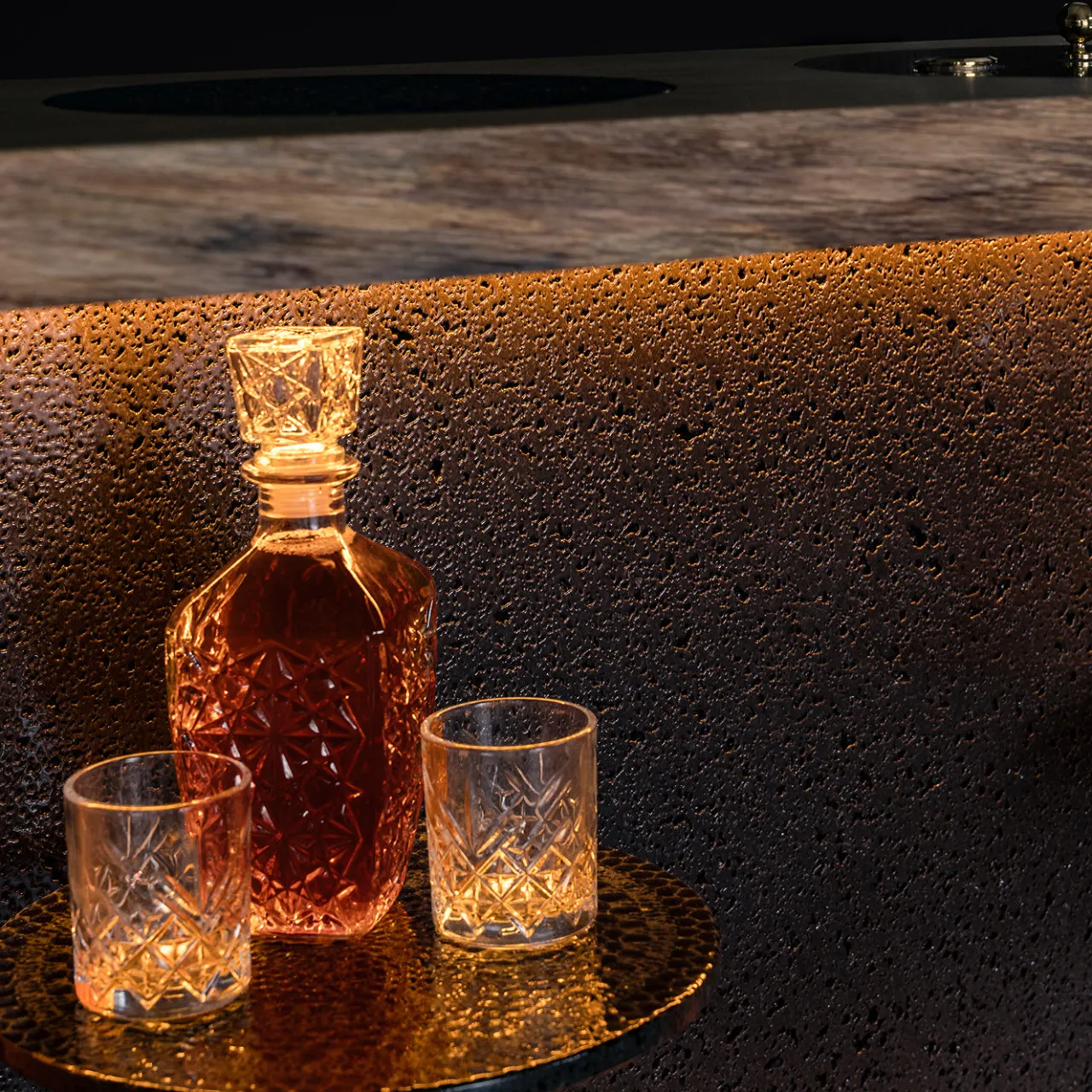 Davide Palardi Bar Cabinets<Arca Vinaria Bar Cabinet with Lava Stone