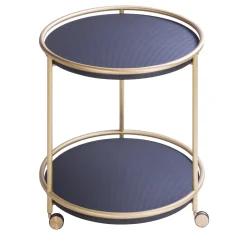 Giobagnara Serving Tables<Arcade Round Brass Trolley Table