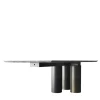 Kreoo Dining Tables<Arcaico Dining Table Top with 4 Cylinder bases in Nero Marquina