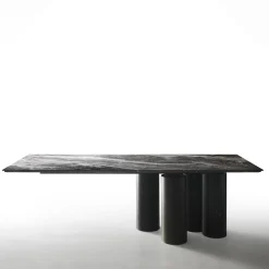 Kreoo Dining Tables<Arcaico Dining Table Top with 4 Cylinder bases in Nero Marquina