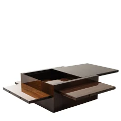 Fratelli Boffi Coffee Tables<Arcano Cube Brown Wood Coffee Table by Storagemilano