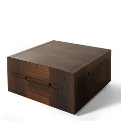 Fratelli Boffi Coffee Tables<Arcano Cube Brown Wood Coffee Table by Storagemilano