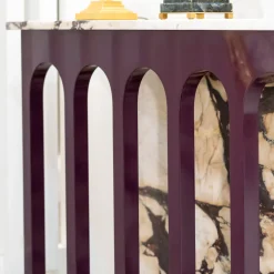 CG Capelletti Consoles<ARCHED CONSOLE IN ONYXED BRECCIA MARBLE