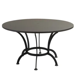 Officina Ciani Outdoor Dining Tables<Archi Black Round Dining Table in Stainless Steel