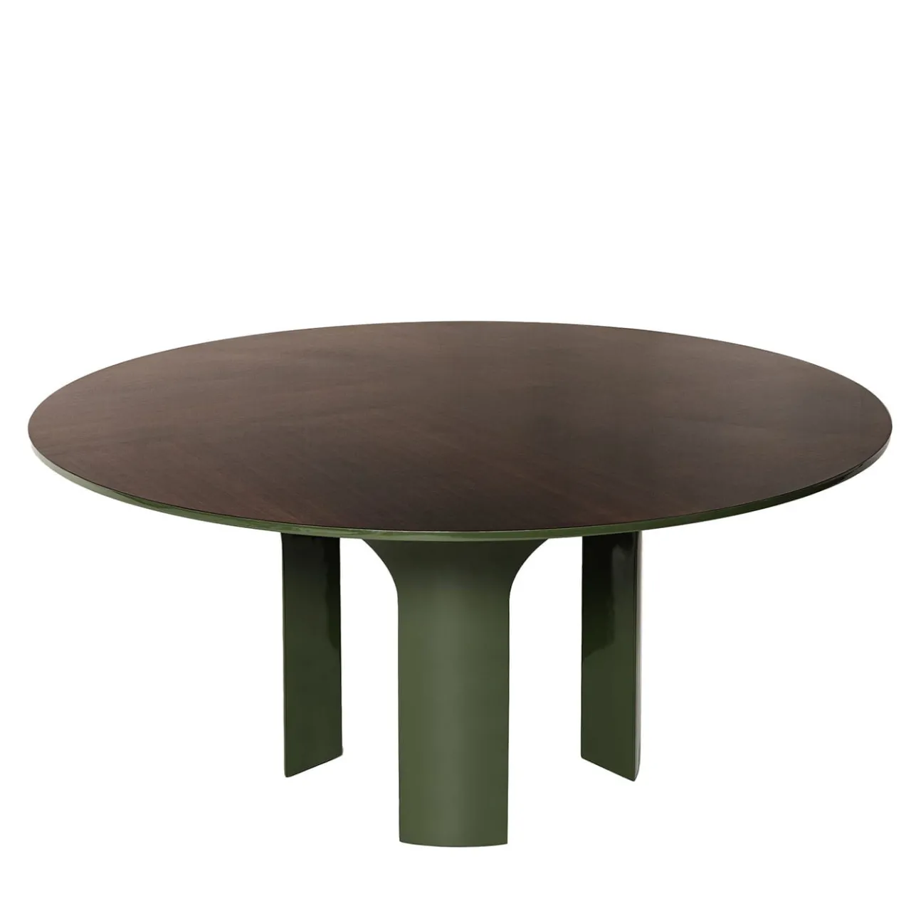 Fratelli Boffi Dining Tables<Archi Round Green and Brown Wood Dining Table by Storagemilano