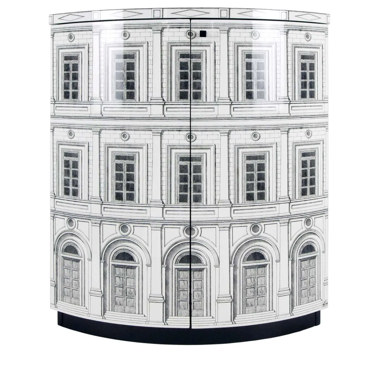 Fornasetti Cabinets<Architettura Black And White Corner Cabinet