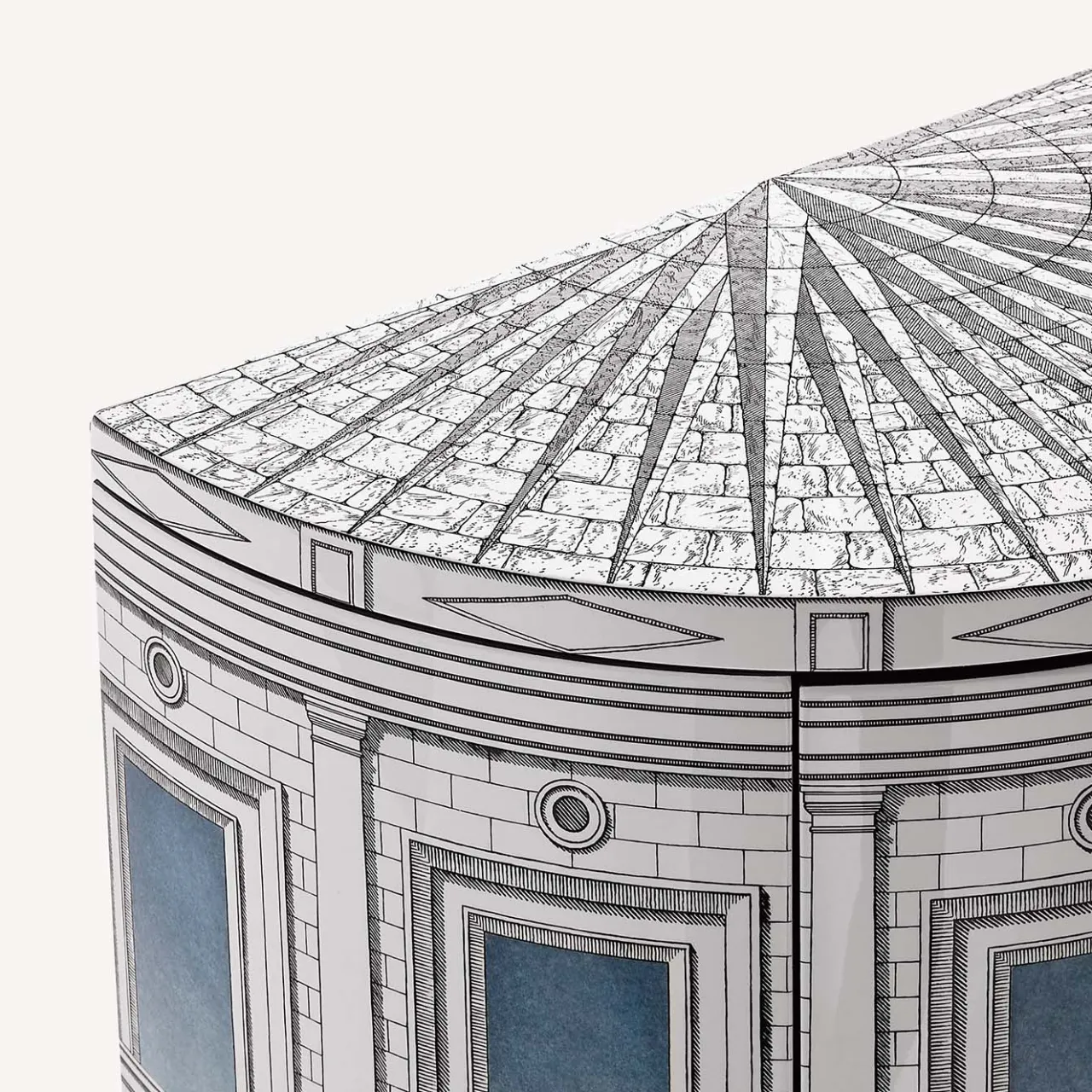 Fornasetti Cabinets<Architettura Celeste Curved Small Cabinet