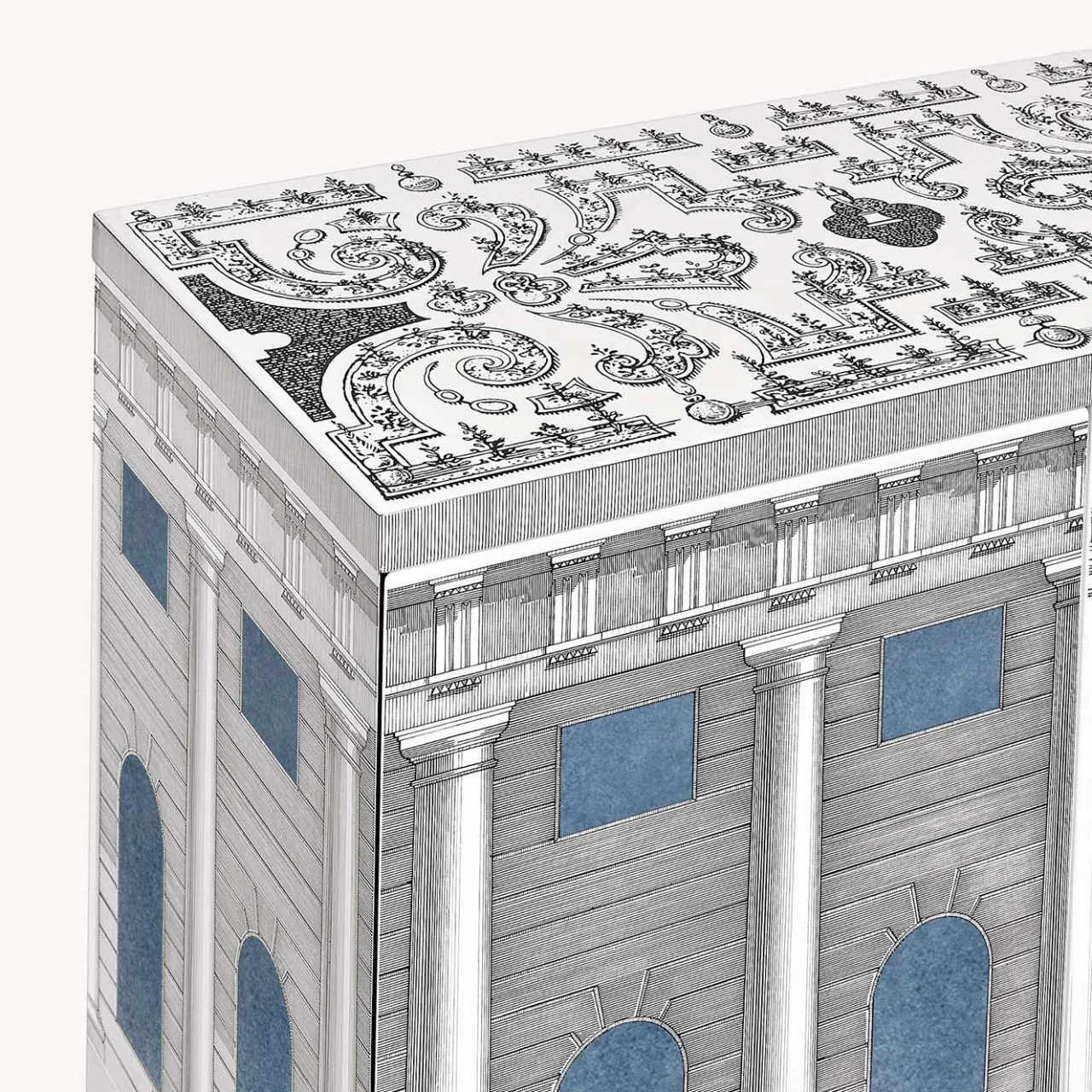 Fornasetti Cabinets<Architettura Celeste Raised Small Cabinet