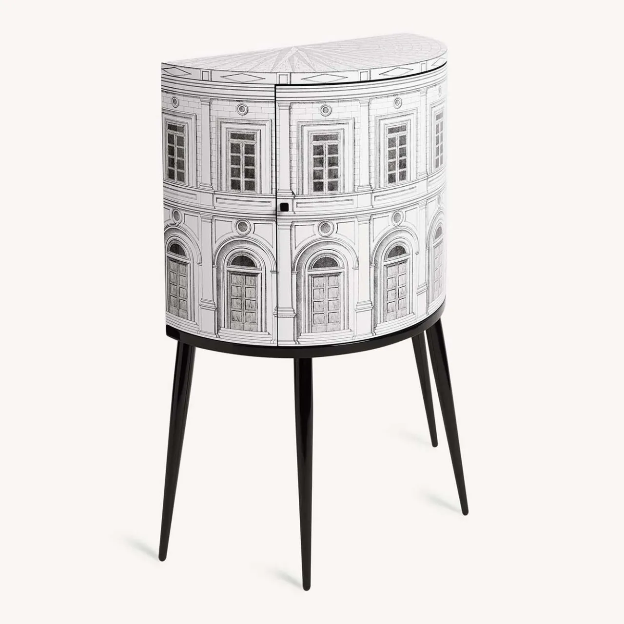 Fornasetti Cabinets<Architettura Curved Small Cabinet