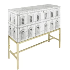 Fornasetti Cabinets<Architettura Gold Raised Cabinet