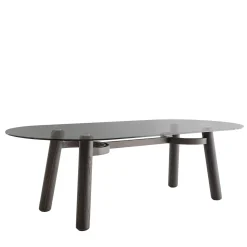 Morica Design Dining Tables<Arco Smoky Glass & Laguna Oak Table
