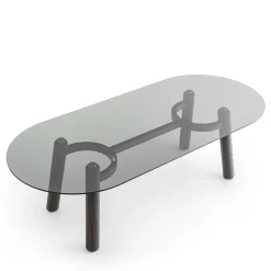 Morica Design Dining Tables<Arco Smoky Glass & Laguna Oak Table