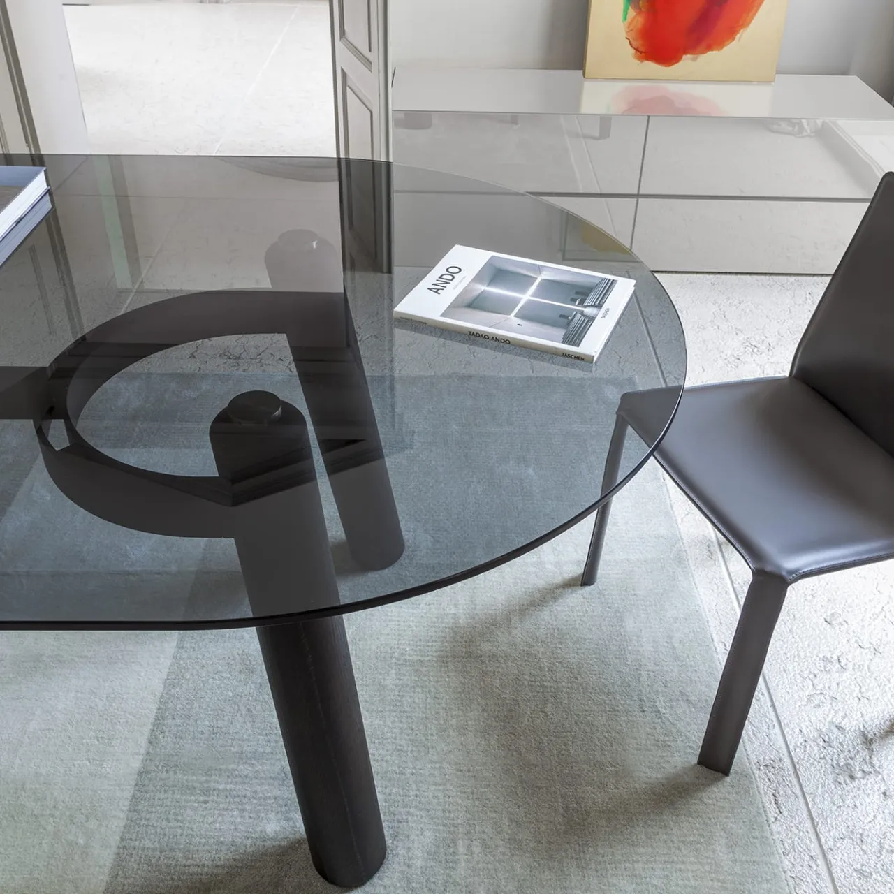 Morica Design Dining Tables<Arco Smoky Glass & Laguna Oak Table
