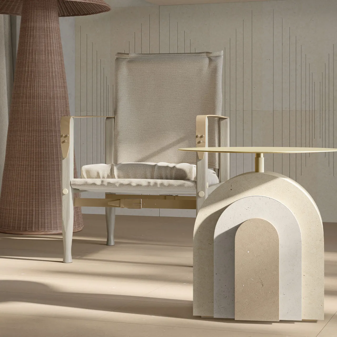 Pimar Limestone Side Tables<Arco Stone Side Table by Apospersano