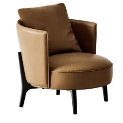 Ferri 1956 Armchairs<Ares 104 Brown & Black Armchair by Ludovica + Roberto Palomba