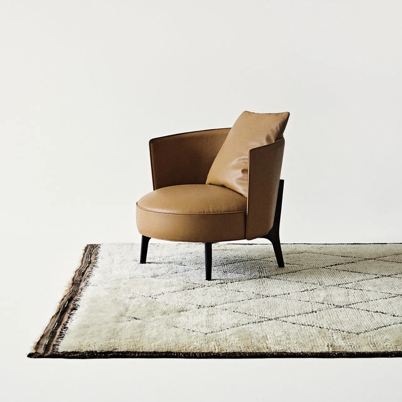 Ferri 1956 Armchairs<Ares 104 Brown & Black Armchair by Ludovica + Roberto Palomba