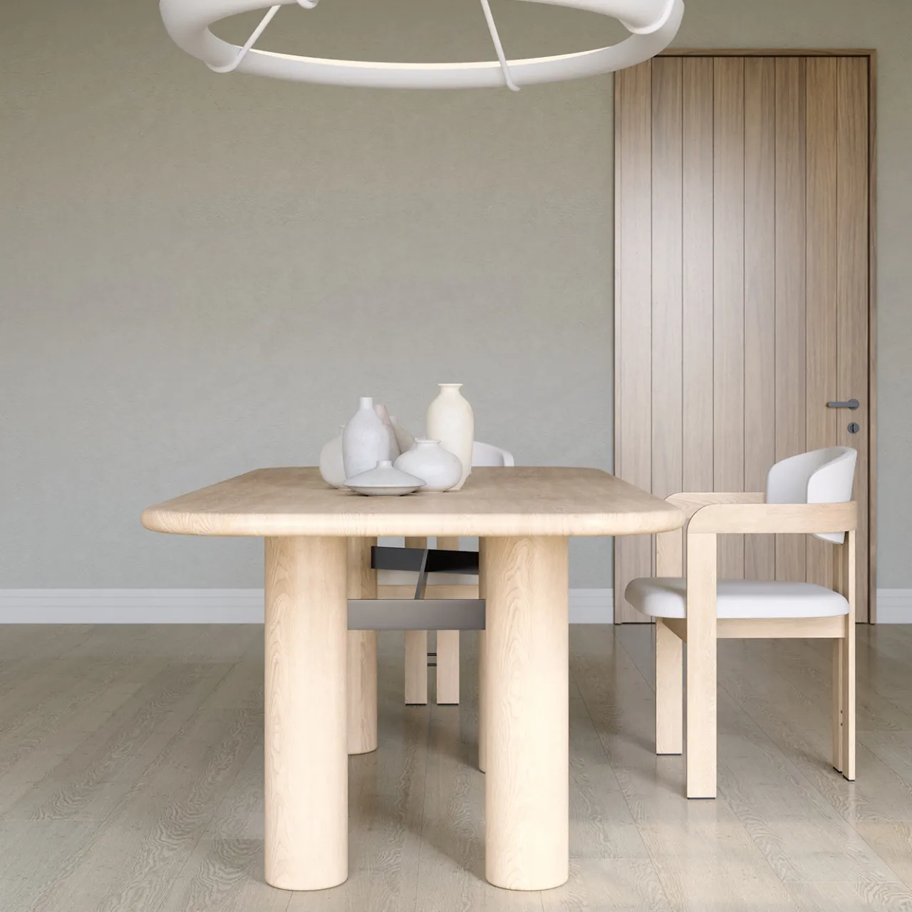 Ultramobili Dining Tables<Ares RN Natural Oak Wood Dining Table