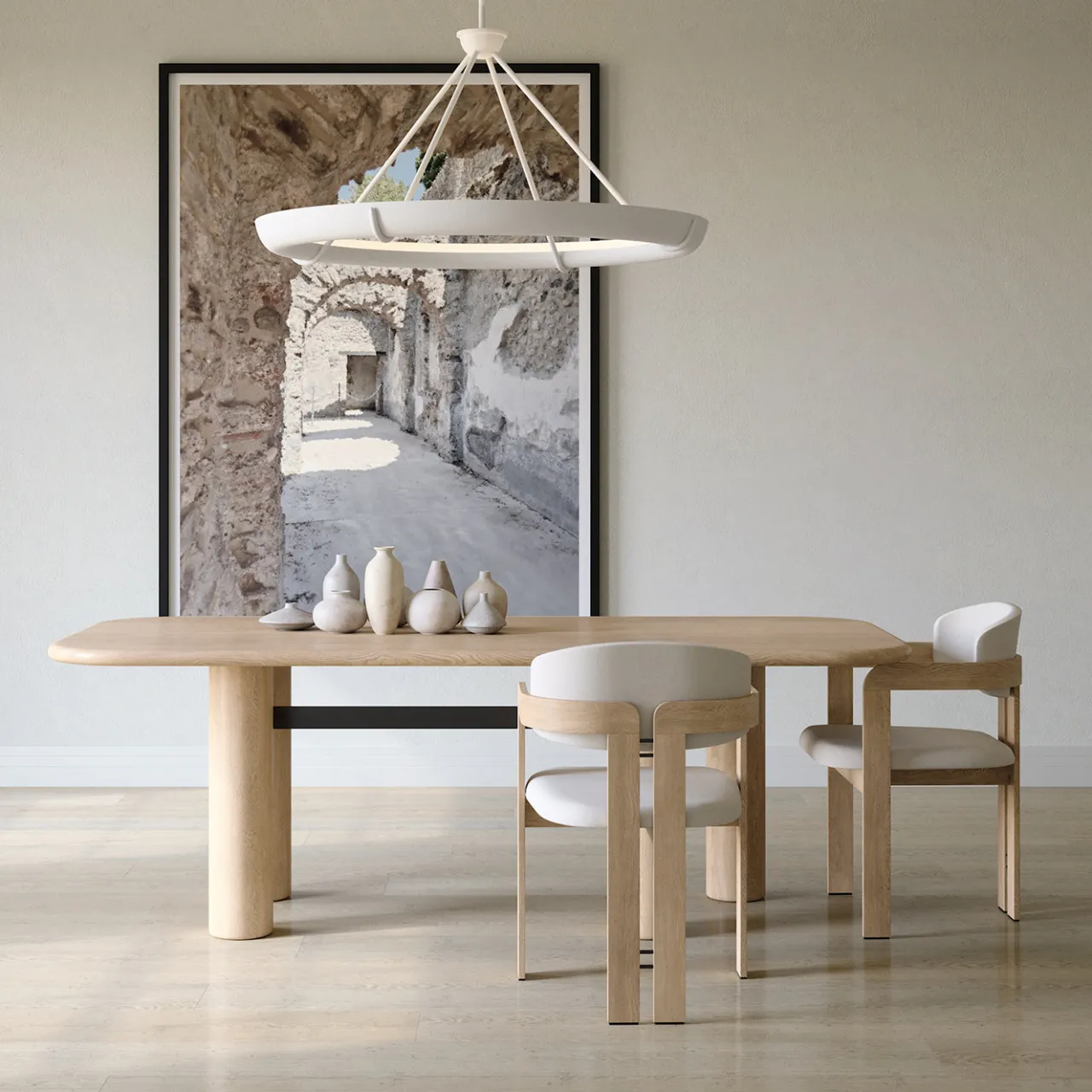 Ultramobili Dining Tables<Ares RN Natural Oak Wood Dining Table