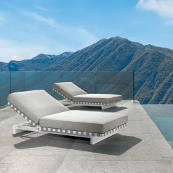 Talenti Outdoor Chaises & Daybeds<Argo Alu White-Mambo Pearl Sunbed by Ludovica and Roberto Palomba
