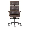 Altek Italia Design Office Chairs<Armadillo 1 Dark Brown High Back Swivel Office Armchair by Rainer Bachschmid