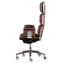 Altek Italia Design Office Chairs<Armadillo 1 Dark Brown High Back Swivel Office Armchair by Rainer Bachschmid