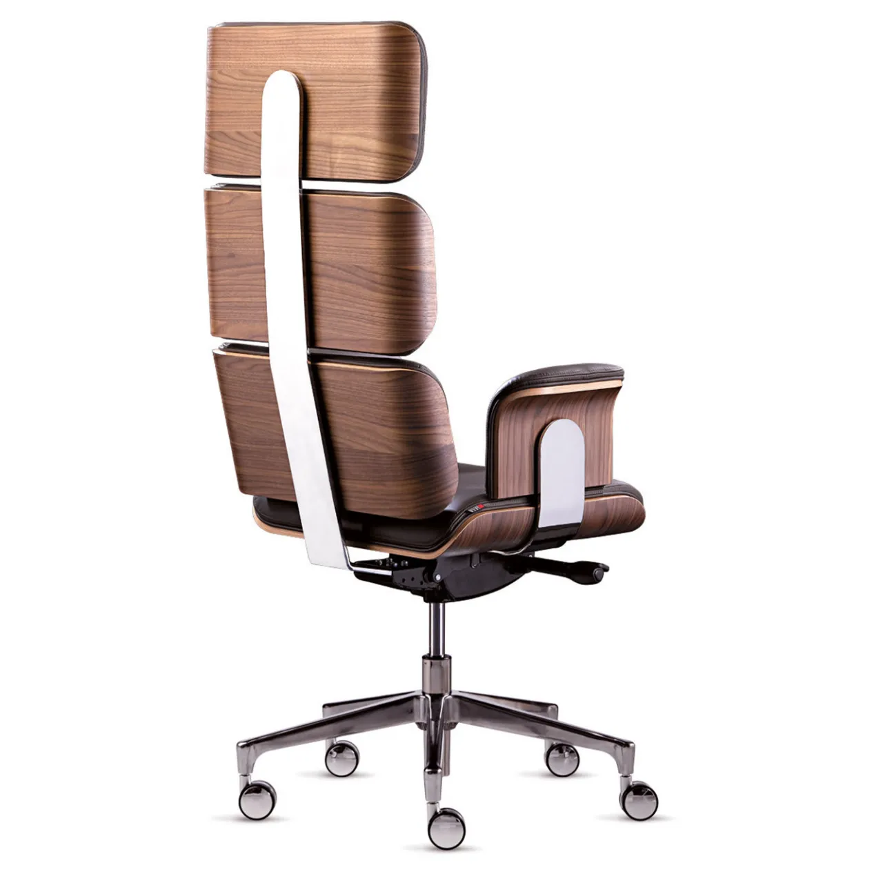 Altek Italia Design Office Chairs<Armadillo 1 Dark Brown High Back Swivel Office Armchair by Rainer Bachschmid