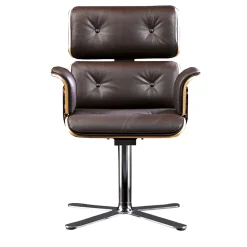 Altek Italia Design Office Chairs<Armadillo 5 Dark Brown Office Armchair by Rainer Bachschmid