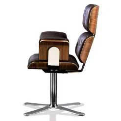 Altek Italia Design Office Chairs<Armadillo 5 Dark Brown Office Armchair by Rainer Bachschmid
