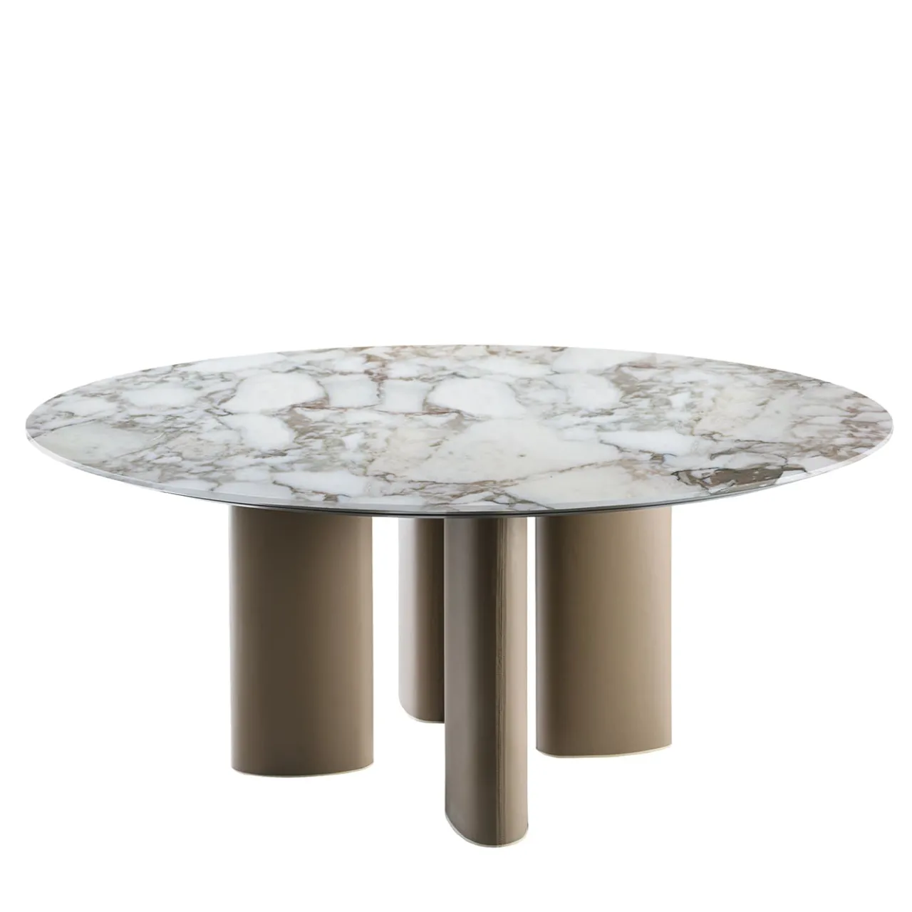 Casamilano Dining Tables<Arne Calacatta Oro Marble Dining Table With Leather-Covered Legs by Roberto Lazzeroni
