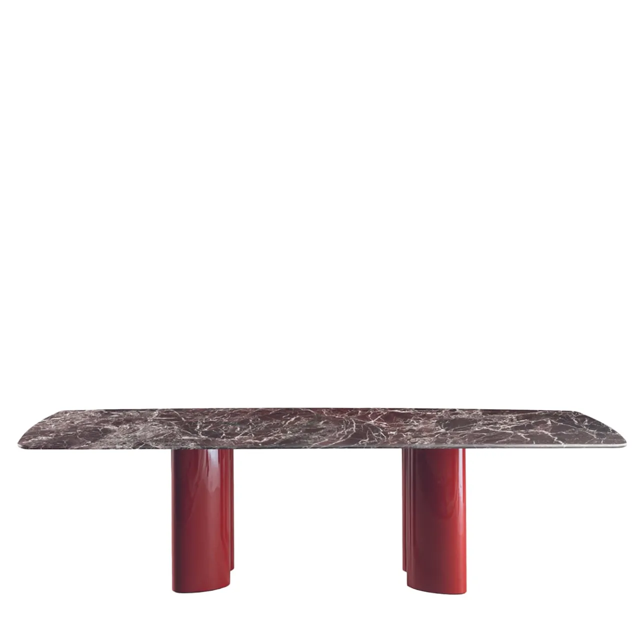 Casamilano Dining Tables<Arne Lepanto Marble And Red Legs Dining Table by Roberto Lazzeroni