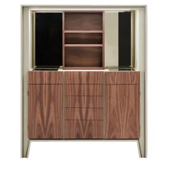 Casa Covre Bar Cabinets<Arsenale Beige Leather Cupboard