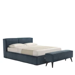 Franco Ferri Beds<Astor 1909 Blue Storage Bed with Bench