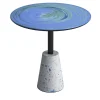 Cupioli Side Tables<Astraliti Round Cool-Toned Metal Side Table #3