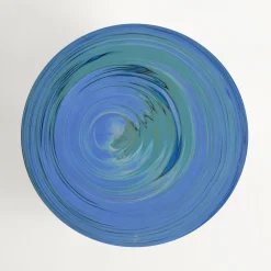 Cupioli Side Tables<Astraliti Round Cool-Toned Metal Side Table #3